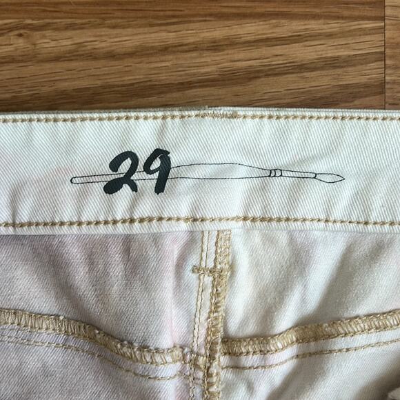 Anthropologie Aubrey Levinthal Night Garden Hand Painted Denim Skirt - Picture 5 of 8